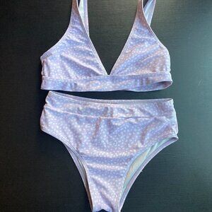 SHEIN BIKINI SET SIZE SMALL PINK /WHITE POLKADOTS